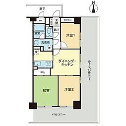 ステーションハイツ高砂 3DKの間取図画像