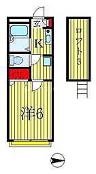 メインシティーガーデンドルチェ 1Kの間取図画像