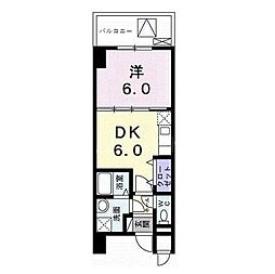 グランアベニュー3 1DKの間取図画像