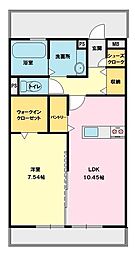 エスペランサ志津 1LDKの間取図画像