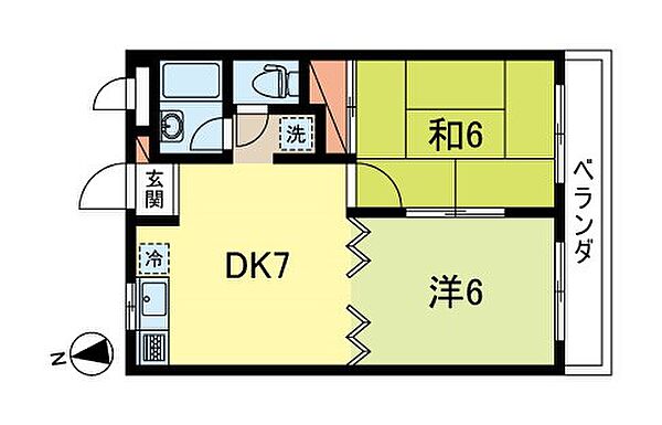 東京都西東京市東伏見４丁目(賃貸マンション2DK・2階・39.96㎡)の写真 その2