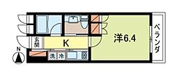 高円寺第三コーポ 4階1Kの間取り