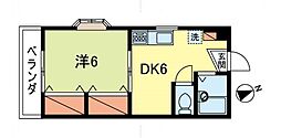 高円寺ash-f 1DKの間取図画像