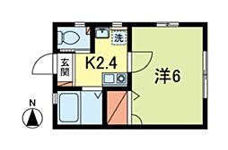 ル・ソレイユ 1Kの間取図画像