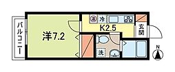 ドルフ高円寺 1Kの間取図画像