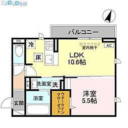 CLASSEUM幸西III 101 1階1LDKの間取り