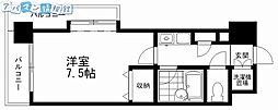 トーカンキャステール西湊町 1Kの間取図画像