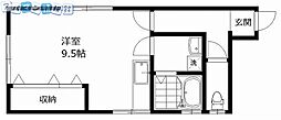 レアリス ワンルームの間取図画像