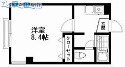 ハイツ己致子 1Kの間取図画像