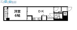 グリーンミナミ古町 1DKの間取図画像