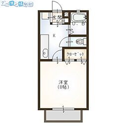 アークハイツB 1Kの間取図画像