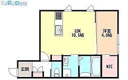brote万代 1LDKの間取図画像