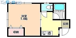 メゾンゆうとぴあ 1Kの間取図画像
