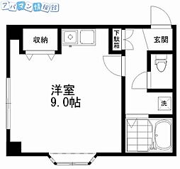 ライフ旭町 ワンルームの間取図画像