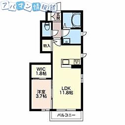 スィレンツィオ 1LDKの間取図画像