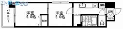 ヴィラ東中通 1Kの間取図画像