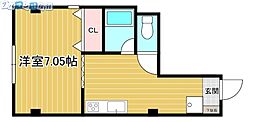 本町中央ビル 1Kの間取図画像