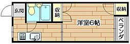 柳原第2パールマンション 1Kの間取図画像