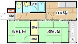 フローレスハイツ 2DKの間取図画像