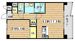 カンマキーノ 1LDKの間取図画像