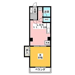 メゾンサトウ 2階1LDKの間取り