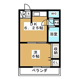 n・T・Kハイム 1DKの間取図画像