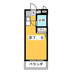 ドエル目白 ワンルームの間取図画像