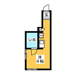 尾上ビル ワンルームの間取図画像