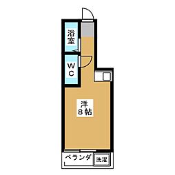ヒカリハイム ワンルームの間取図画像