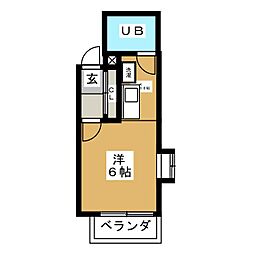 ラ・エスタシオン ワンルームの間取図画像
