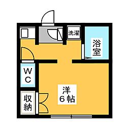 メゾン・クレール ワンルームの間取図画像