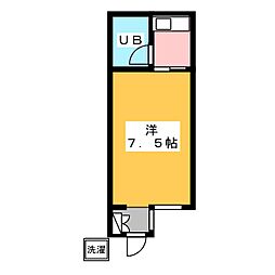 中落合ヒルサイドテラス 1Kの間取図画像
