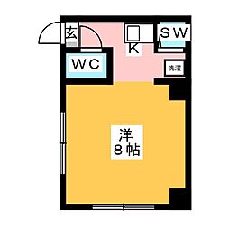 田代ビル第一 1Kの間取図画像