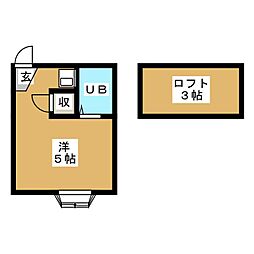 エトワール目白台パート1 ワンルームの間取図画像