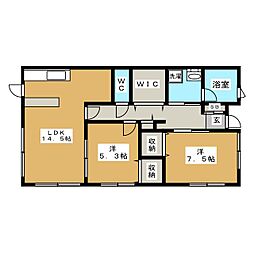 ヴィラさくら 2SLDKの間取図画像