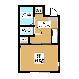 マ・メゾン 1Kの間取図画像