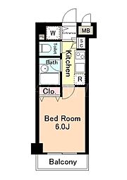 パレステュディオ代々木2神宮の杜 1Kの間取図画像