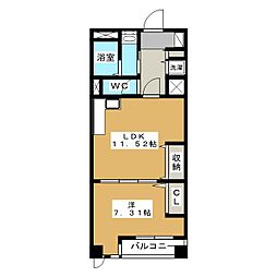ネオハイム荻窪 1LDKの間取図画像