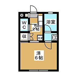 JR中央線 中野駅 徒歩12分の賃貸アパート 1階1Kの間取り