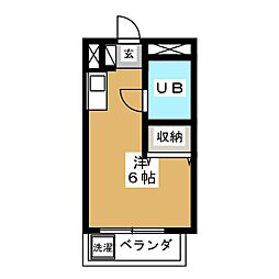 メゾン・ド・コーヨー 3階ワンルームの間取り