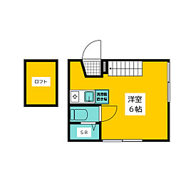 レナータ 1階ワンルームの間取り