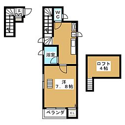 JR中央線 中野駅 徒歩10分の賃貸アパート 2階1Kの間取り