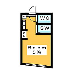 アーバンプレイス高円寺VII 1階ワンルームの間取り