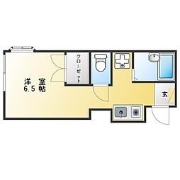 ライフピア・チクマ ワンルームの間取図画像
