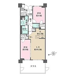 ParkGrace荻窪 1階2LDKの間取り