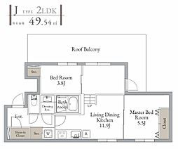 LiveFlat西荻窪 3階2LDKの間取り