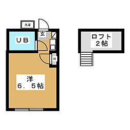 第2コーポ石原 ワンルームの間取図画像