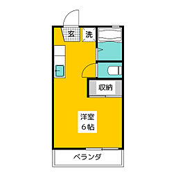 フラワーハウス ワンルームの間取図画像