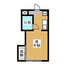 グリーンハイム ワンルームの間取図画像