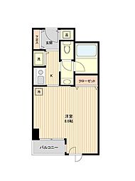 コンフォート荻窪 1Kの間取図画像
